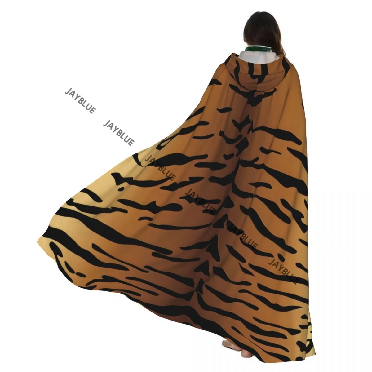 

Унисекс взрослый фон из кожи тигра с капюшоном длинный костюм ведьмы косплей