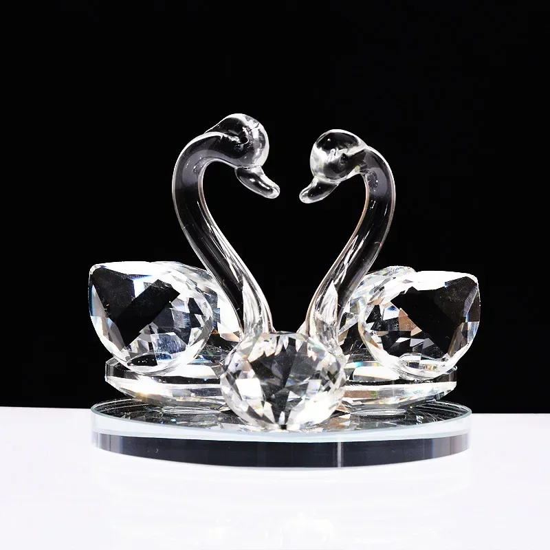 

Glossy Crystal Simulation Swan Swan Crystal Crafts Car Interior Ornament Gifts Figurines Living Room Decoration Home Decor