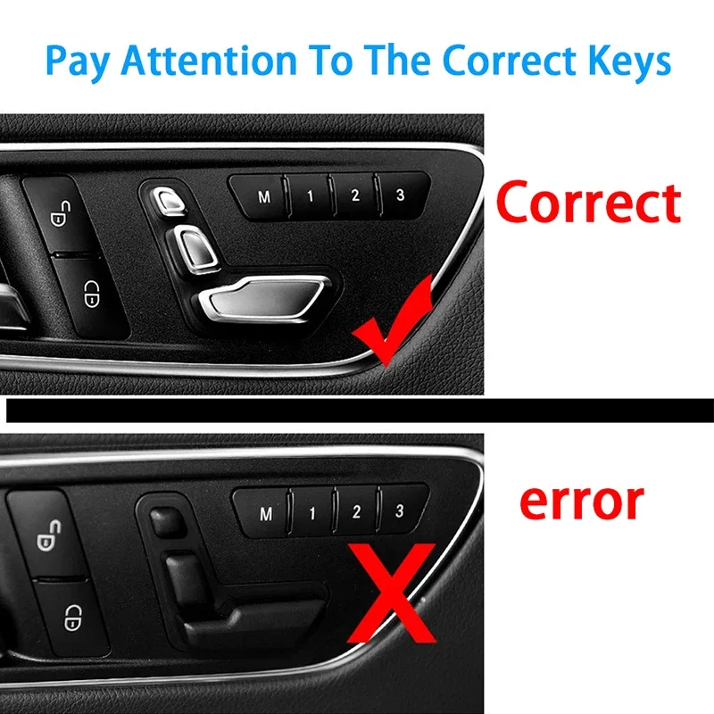Car Front Seat Adjustment Headrest Switch Button Cover For Benz A B C E ML GL GLE GLK CLS W204 W212 W207 W166 X204 W218 W172W246