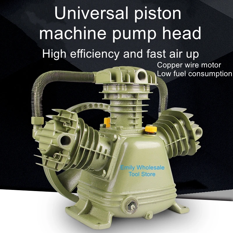 

Piston industrial high pressure twin cylinder air compressor pump head air compressor head pump accessories