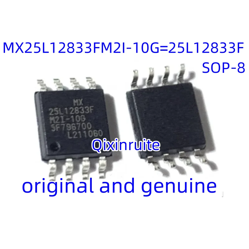 Qixinruite   New genuine MX25L12833FM2I-10G=25L12833F SMT SOP-8 128MBIT flash memory chip IC