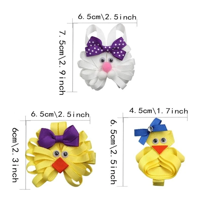 

Festival Theme Hair Barrette Easter Bunnies/Chick Hair Clip For Adult and Children Y166