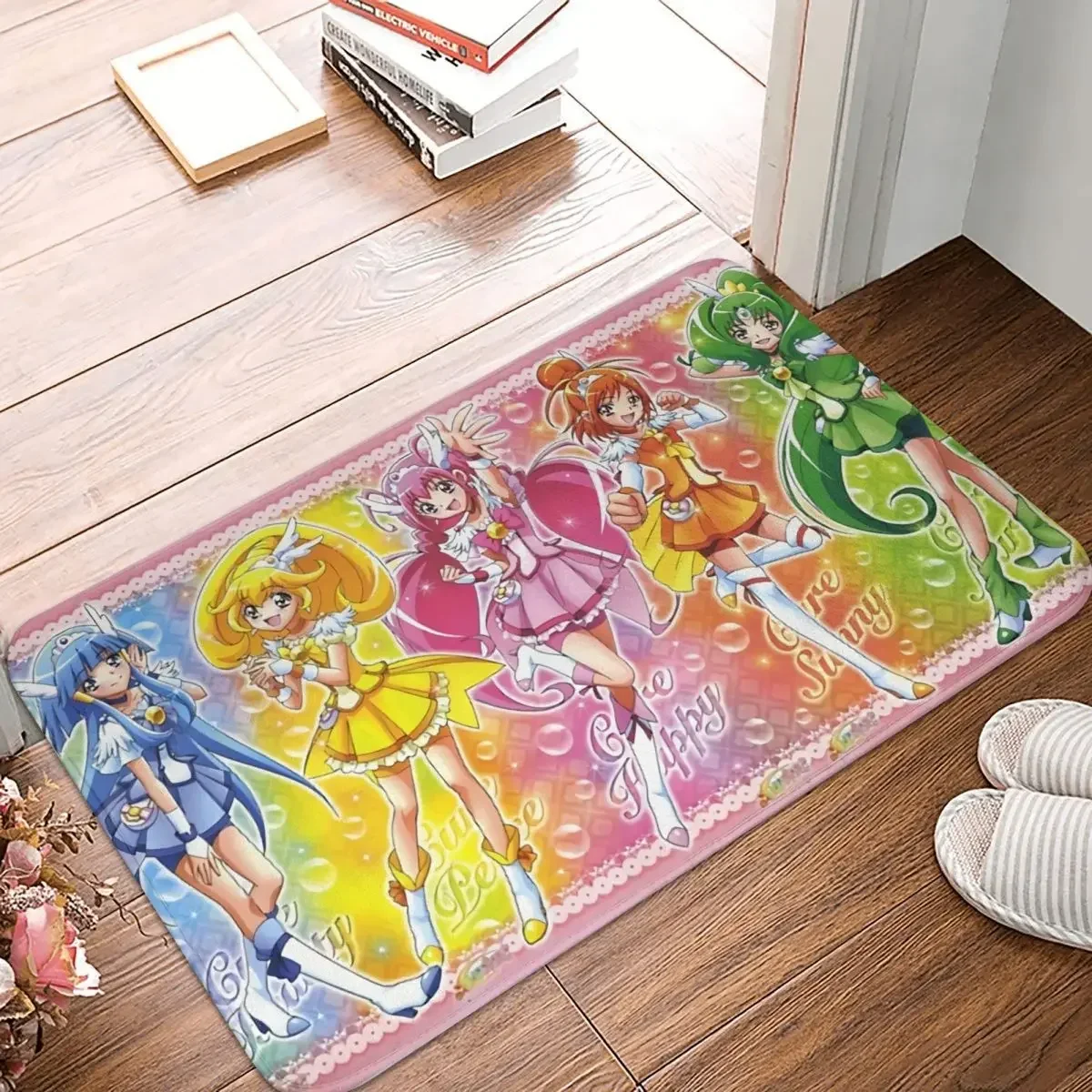 

Pretty Cure Precure Princess Anime Bathroom Mat Smile Happy Rug Home Doormat Living Room Carpet Decor