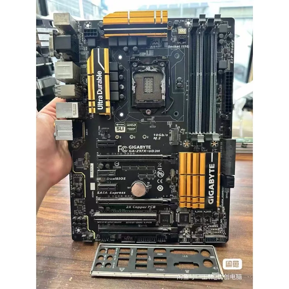 Gigabyte GA-Z97X UD3H motherboard. 1150 pin interface, supports 4th generation Core CPU, dual M.2 interface