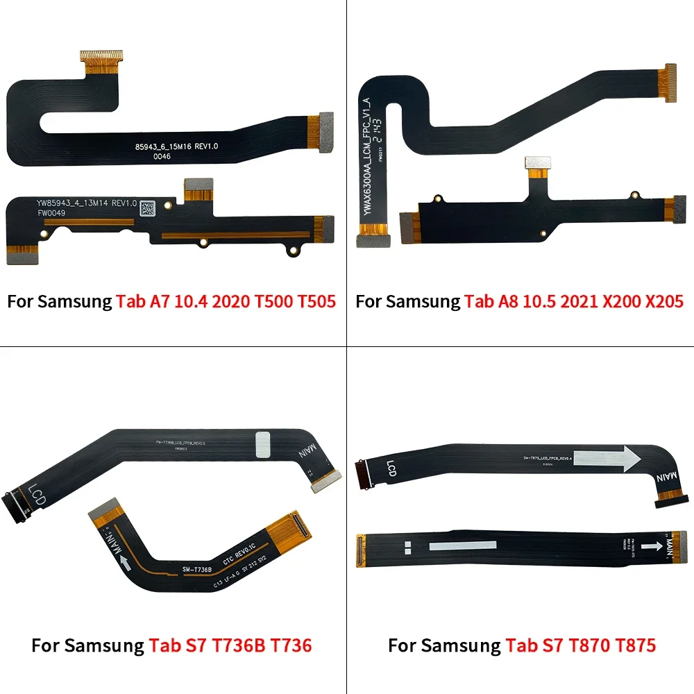 10PCS LCD Display Motherboard Connector Flex Cable For Samsung Tab A7 10.4 2020 T500 T505 A8 10.5 X200 X205 S7 T736 T738B
