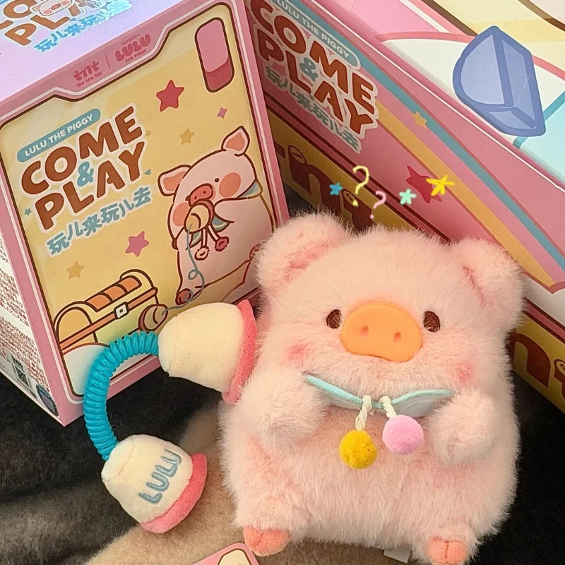 Lulu консервированная свинья играет вокруг серии сюрприз случайные загадочные слепые коробки розовые девичьи плюшевые подвески милые плюшевые игрушки для подарков