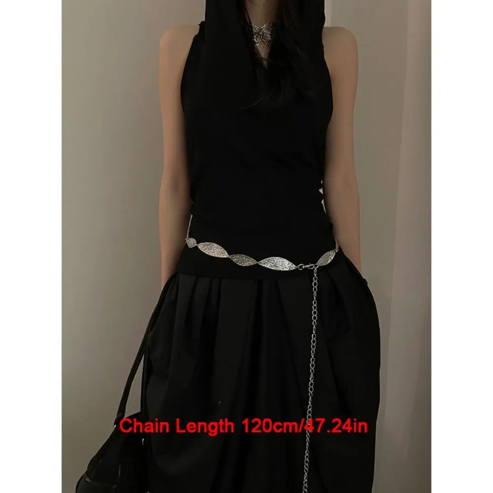 レトロエスニックスタイルウエストチェーンシルバーメタルボヘミアン多用途ベルトドレスデコレーションバタフライウエストバンド