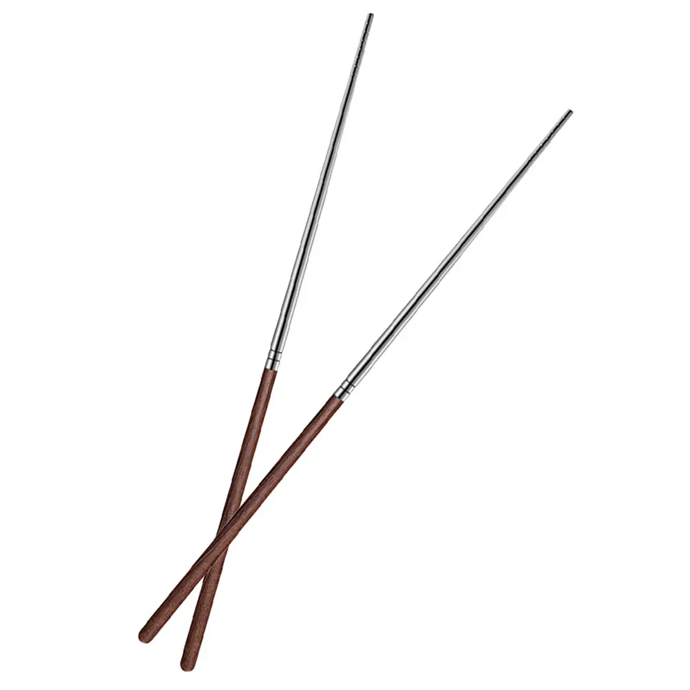 

Extra Long Anti scald Cooking Chopsticks Reusable Non slip Wood H Stainless Steel Hot Pot Frying Kitchen Tool Long Size Safe