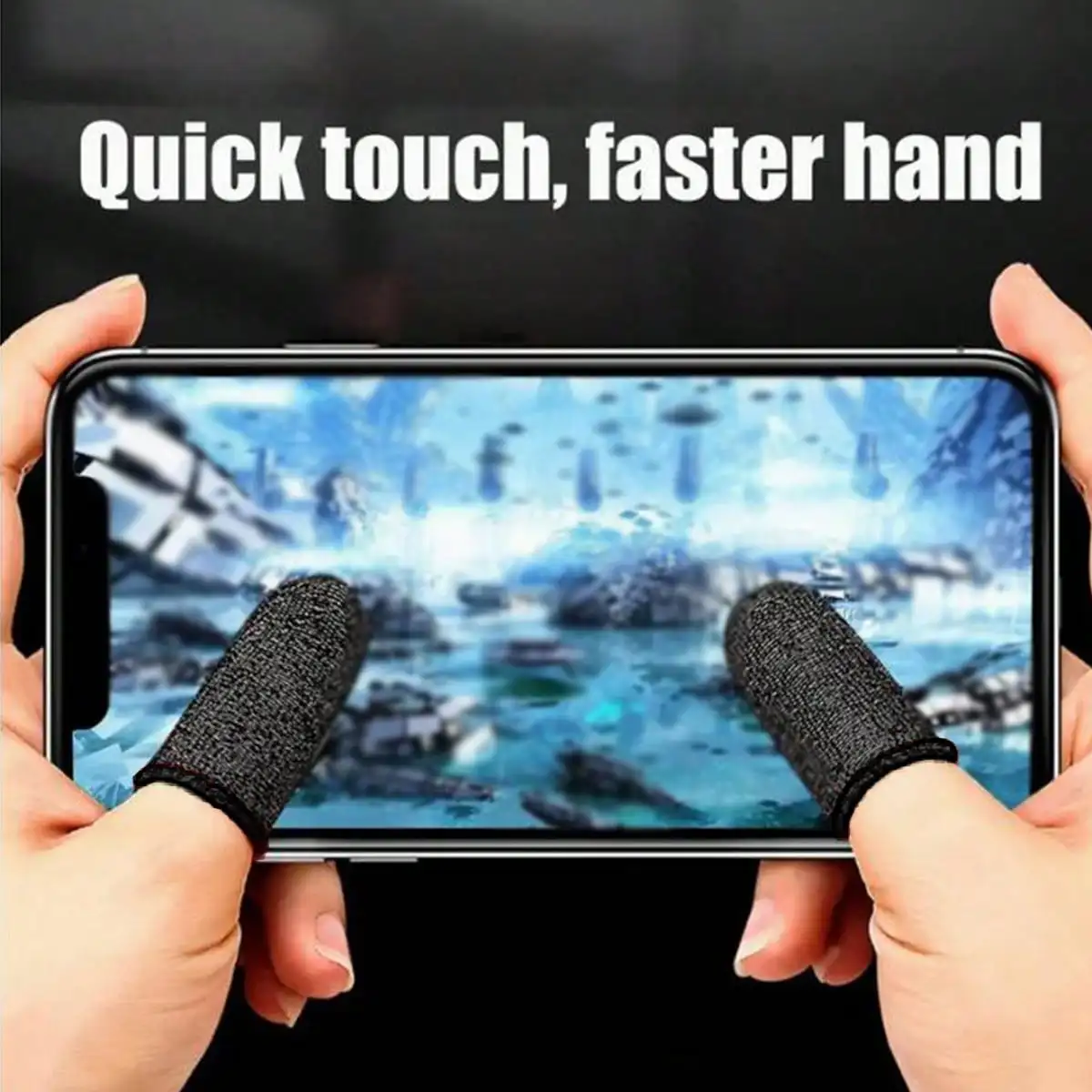 

6pcs Gaming Finger Sleeve Game Controller Sweatproof Gloves Breathable Fingertips For Mobile Games Touch Screen Finger Cots Cover