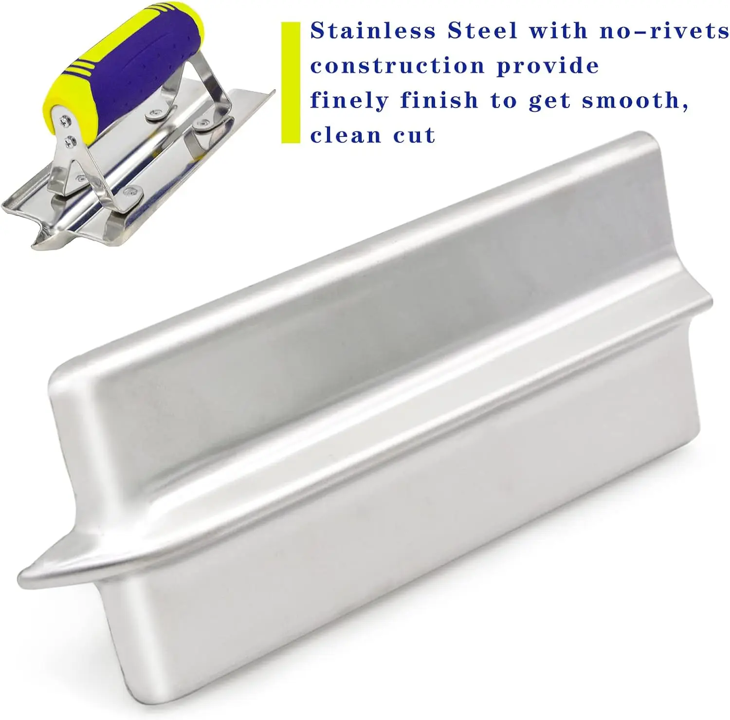 2 قطعة مجموعة أدوات الخرسانة الفولاذ المقاوم للصدأ المقلم اليد الخرساني وحده الجص الجص الاسمنت التشطيب مجموعة أدوات