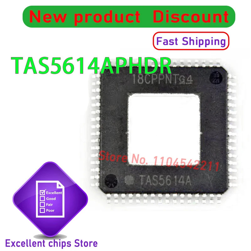 

(5-10) шт./лот оригинальный TAS5614A TAS5614APHDR 5614 TAS5614 TQFP64 100% новый и подлинный