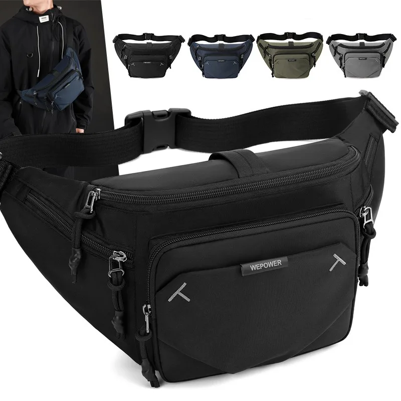 

New men's waist bag - stylish and casual outdoor sports single shoulder crossbody bag - trendy and fashionable crossbody bag
