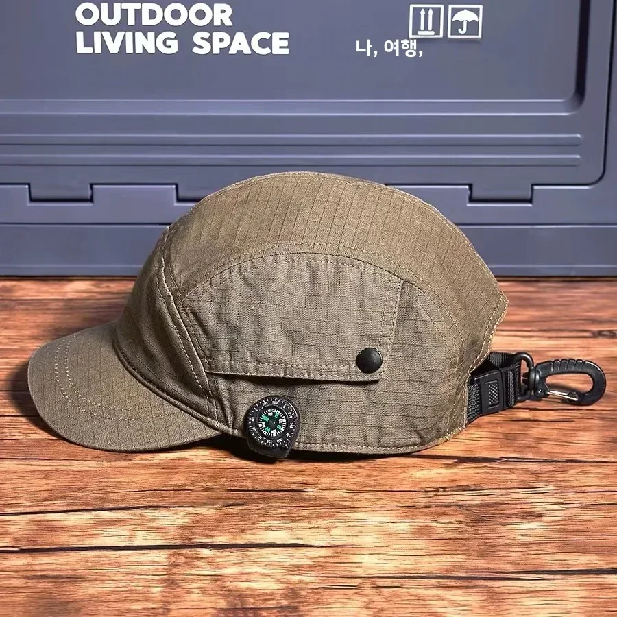New Tactical Workwear Baseball Cap Five-Panel Short Brim Outdoor Camping Hat Retro Trendy Unisex Soft Top Women's Sle Casual Co