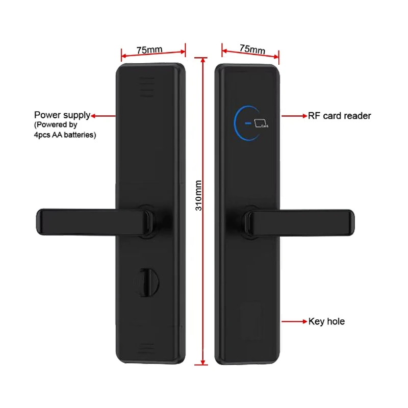 Serrure de porte en acier inoxydable 304, carte RFID intelligente, serrure de porte d'hôtel électrique, serrure numérique à carte magnétique, offre spéciale