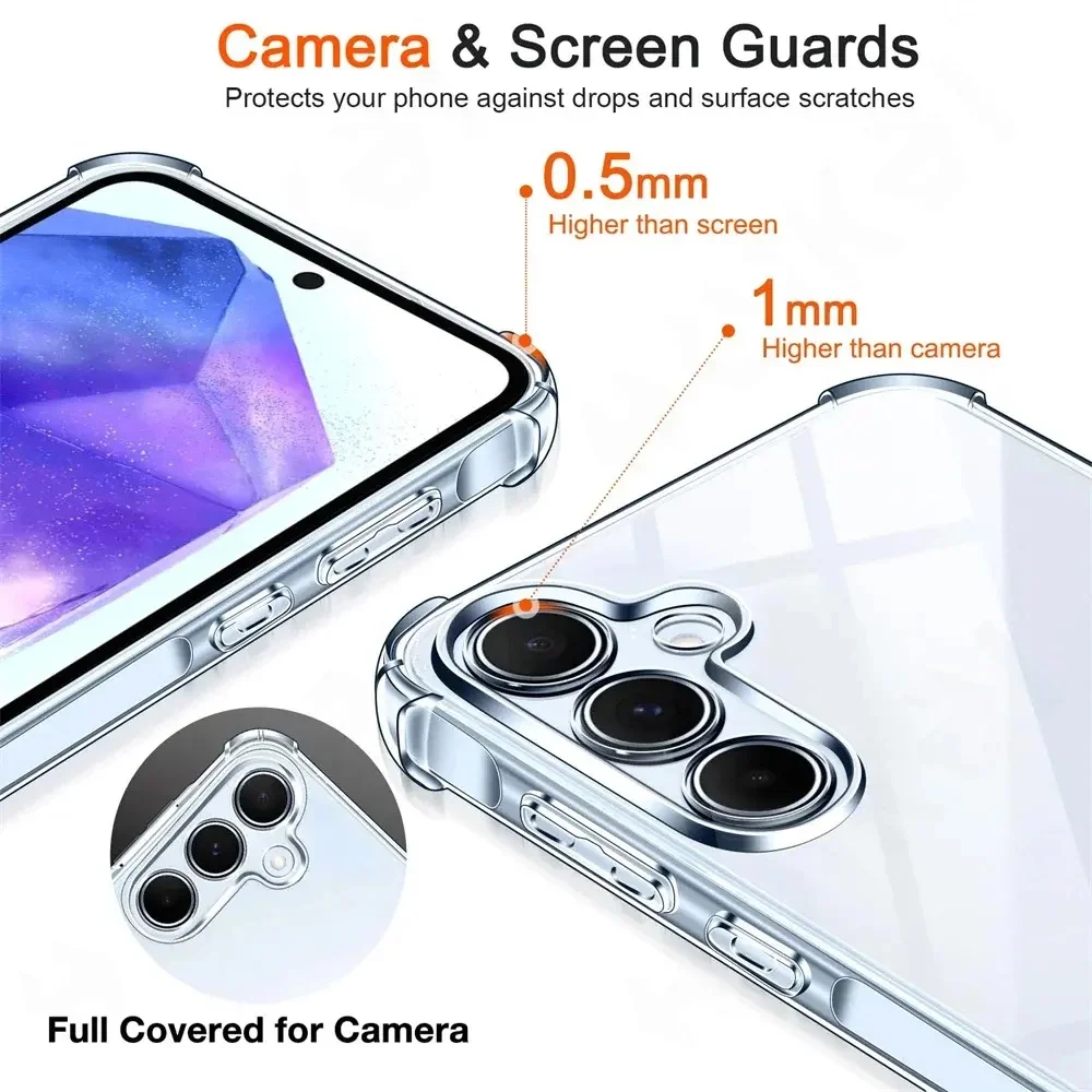 Air-กระเป๋าซิลิโคนกันกระแทกสําหรับSamsung Galaxy A12 A32 A42 A52 A03 A23 A53 A24 A34 A54 A05 A25 a55 4G 5Gปกหลัง