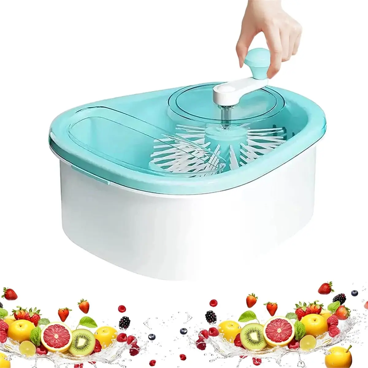 forfor Fruit Cleaner Spinner , Large Fruit Washer Spinner, Fruit Washer Bowl, Vegetable Fruit Spinner Washer,Fruit Scrubber