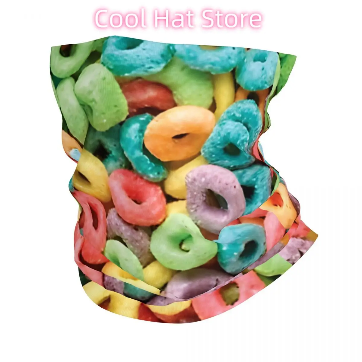 

Colorful Froot Loops Pattern Headband Neck Cycling Tube Scarf Bandana Gaiter All Seasons Unisex