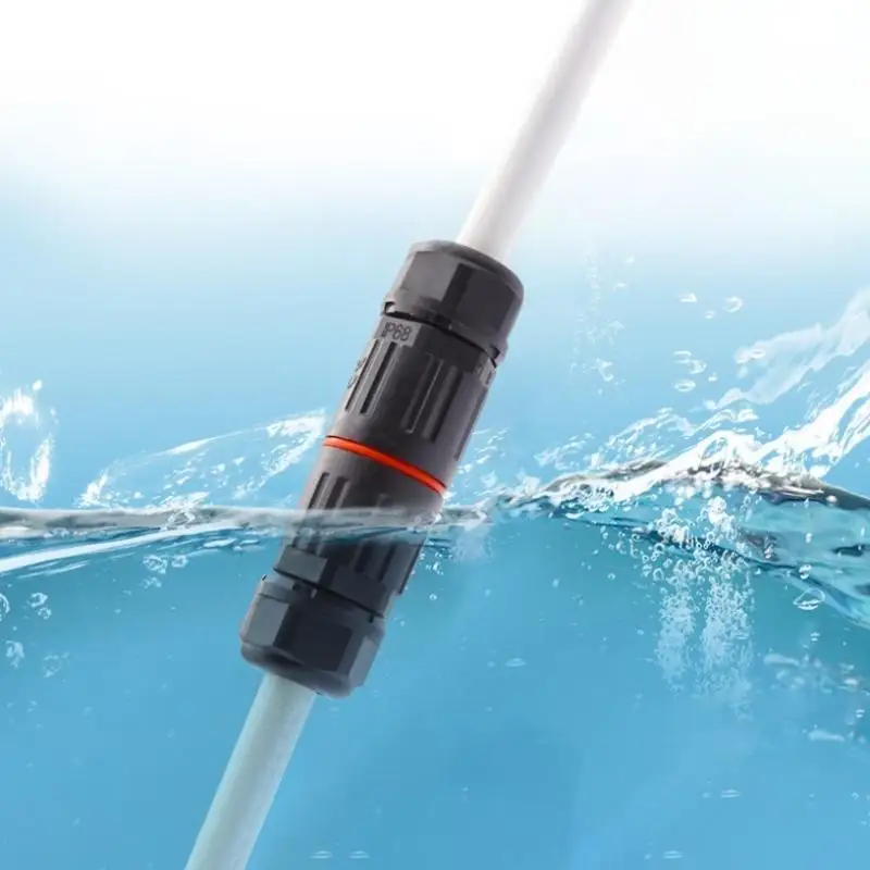 Outdoor Waterproof Joint Electrical Terminal Wire Adapter CDF-M3 2-3 Core Straight Through Connector IP68 Cable Connector
