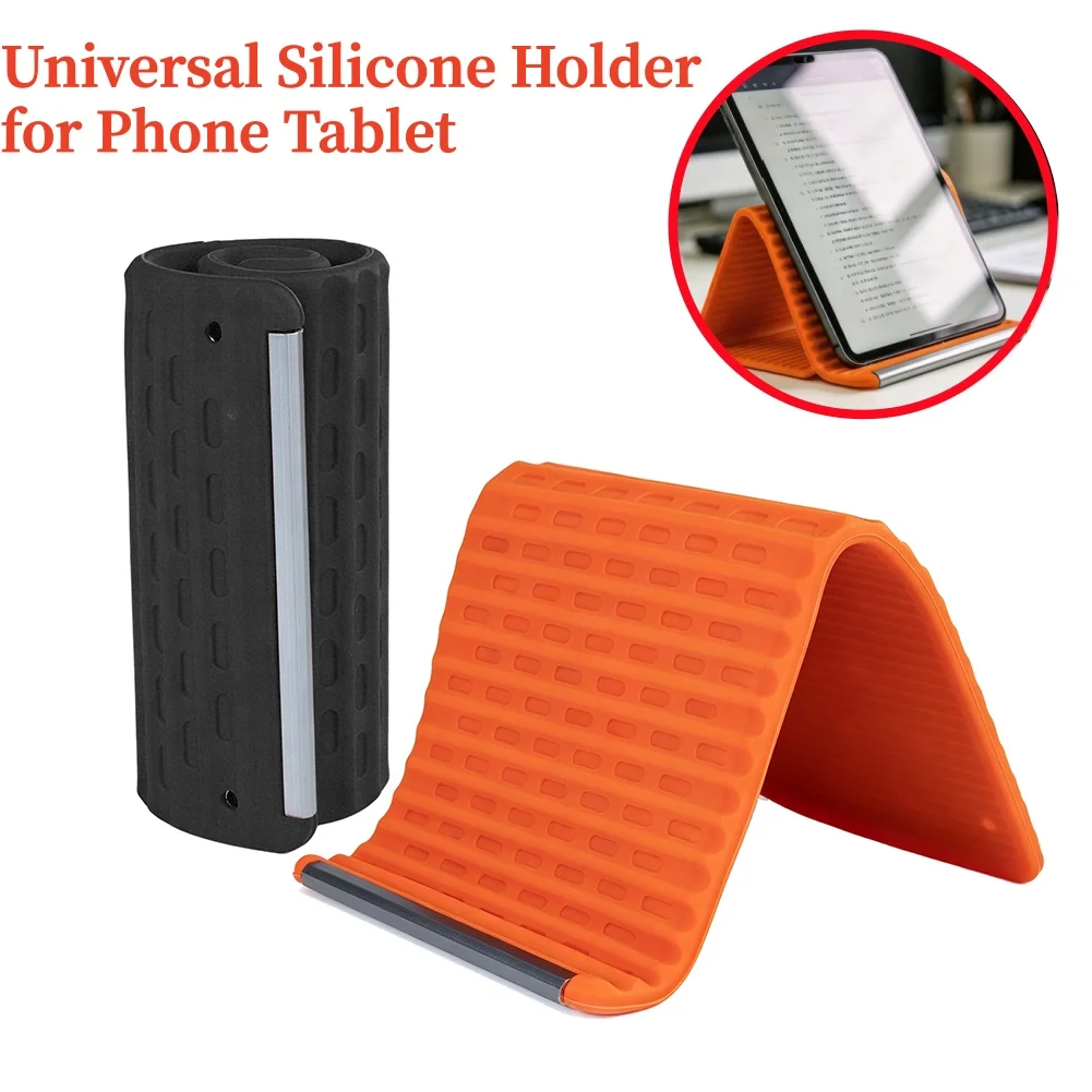 

Portable Foldable Silicone Phone Holder Universal Flexible Stand Multi-Angle Adjustable Bendable for Phone IPad Tablet Desktop