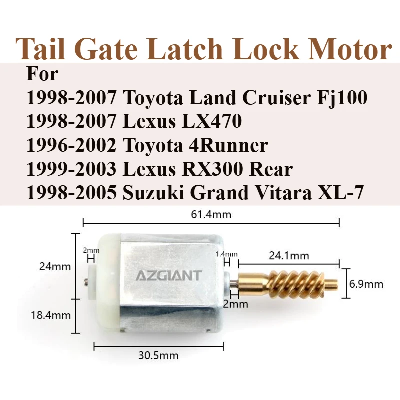 

For Toyota Land Cruiser Fj100 4Runner Lexus LX470 RX300 Rear Suzuki Grand Vitara XL-7 Rear Trunk Locks Lid Locking Latch Motor