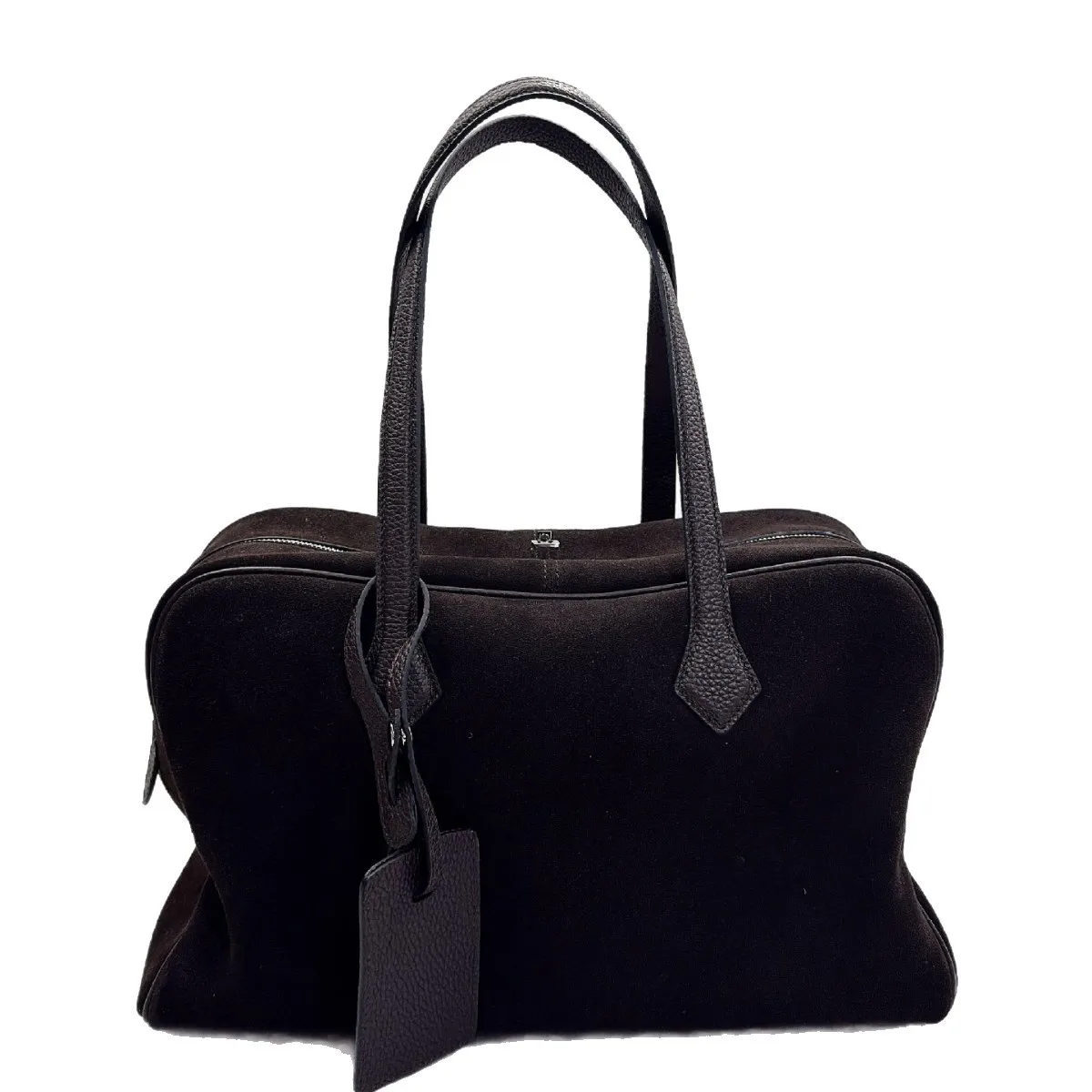 Light Luxury High Quality 2025 New First Layer Matte Cowhide Boston Bag Large Capacity Retro Shoulder Portable Tote Bag