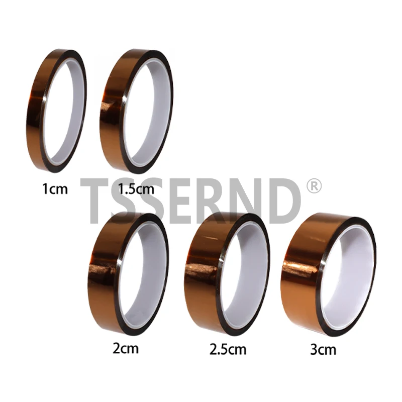 30M Long Gold Finger Polyimide Tape High Temperature Resistant Multi Size Pet Anti-Static Lithium Battery Insulation Tape