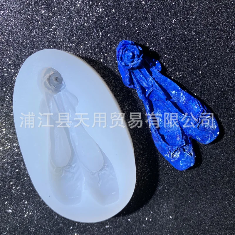 Matte Ballet Shoe Mold Aromatherapy Gypsum Fragrant Stone Silicone Mould Epoxy Jewelry Decoration Hanging Piece Pendant