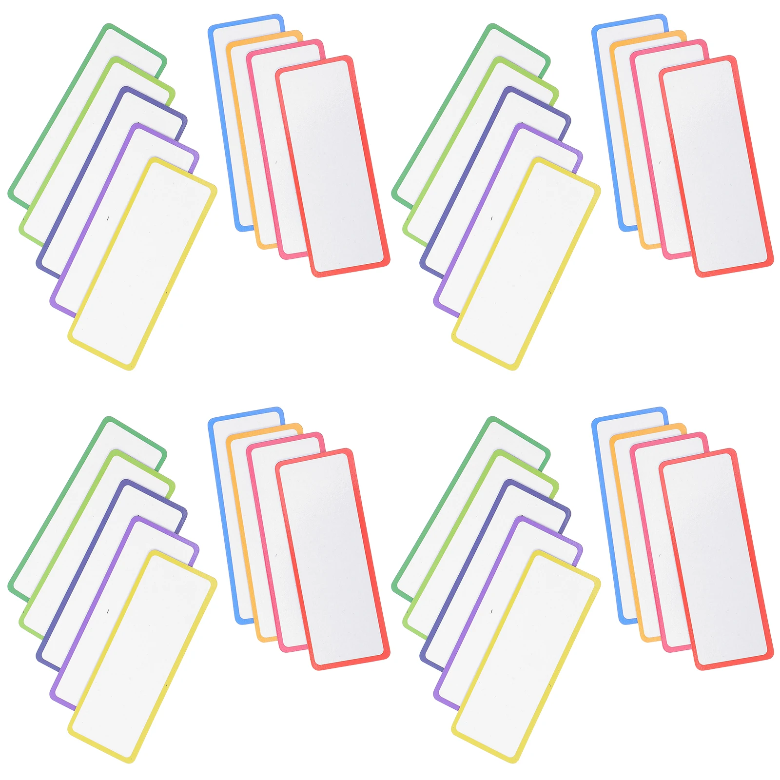 54pcs Labels Erasable Notice Board Magnets Name Tags for Office School Full Backing Dry Surface Reusable 8X3CM