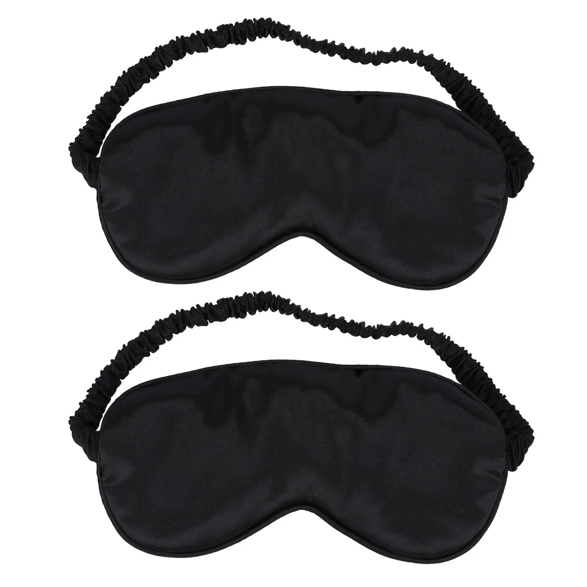 2Pcs Premium Silk Sleep Mask Soft Washable Light Blocking Eye Mask for Adults Travel Hotel Night Rest Comfort Adjustable