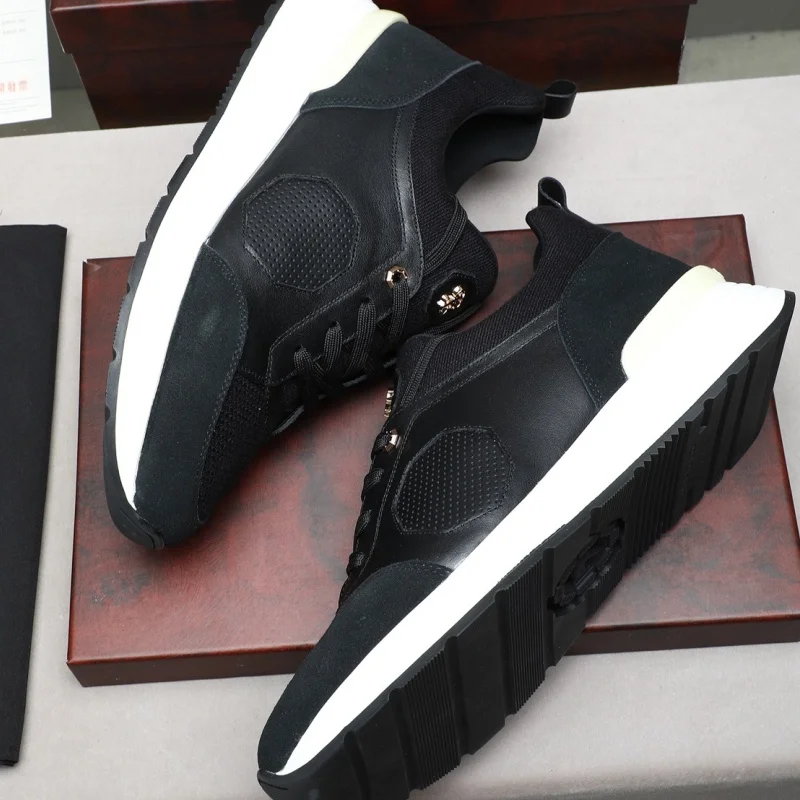 Men's top Italian luxury brand sports luxury high-end leather breathable fabric fashion versatile casual shoes view 6