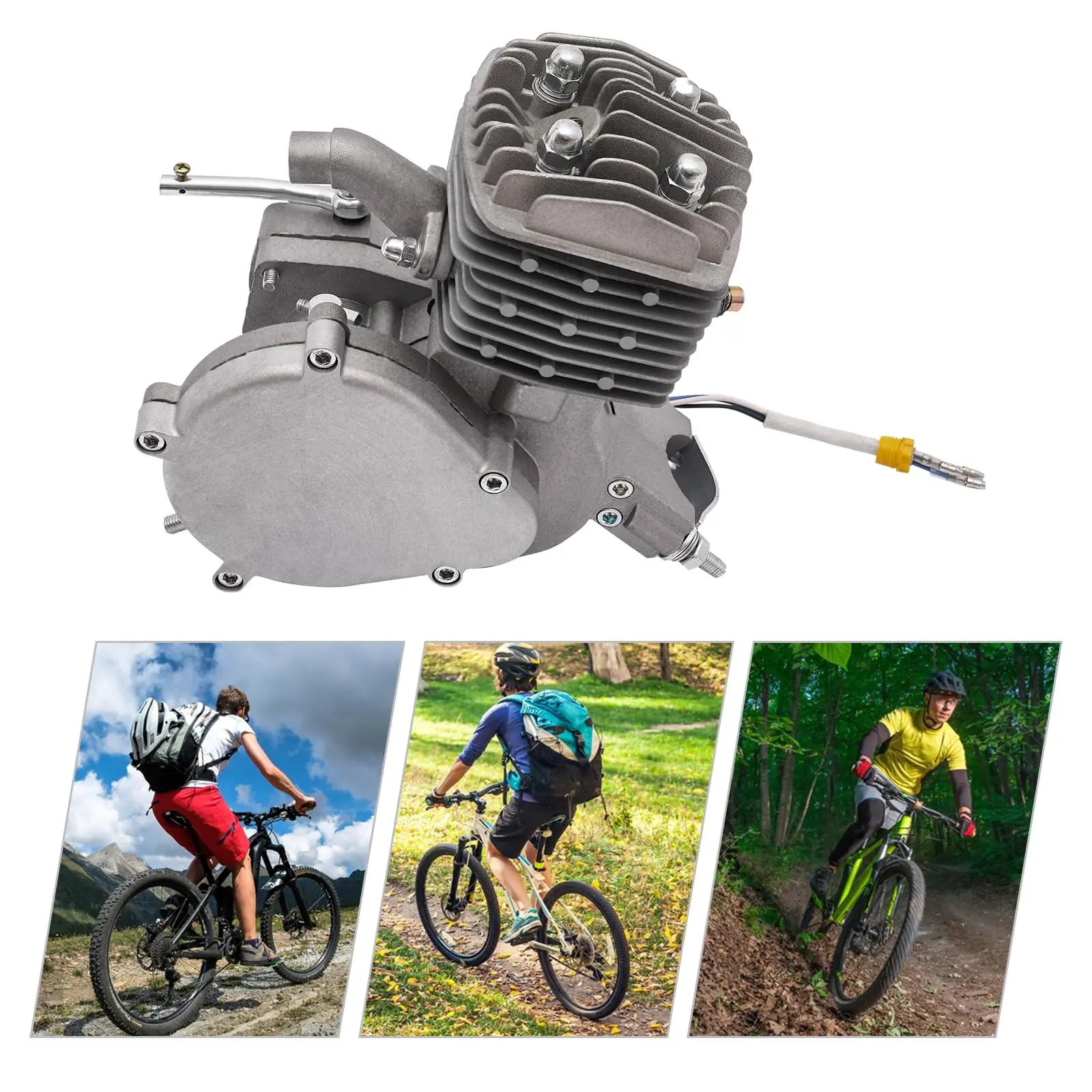 مجموعة محرك الدراجة الآلية بالغاز 80Cc ثنائية الأشواط، محرك بنزين 5500R/دقيقة للدراجات الجبلية والطرادات والدراجات النارية ودراجات الطرق