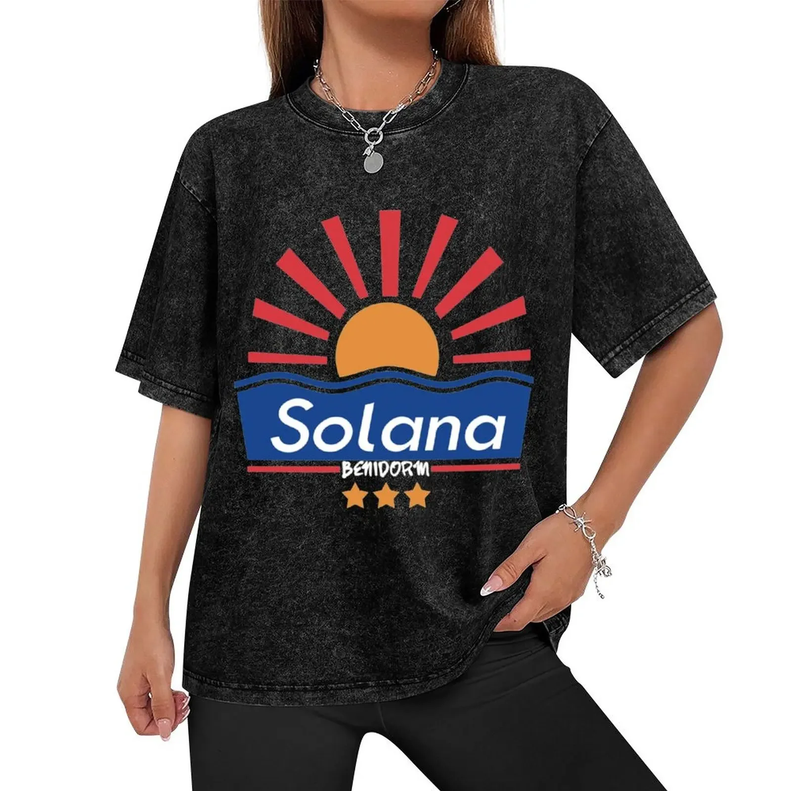 Benidorm Solana Hotel T-Shirt graphics tees summer top man t shirt shirts men