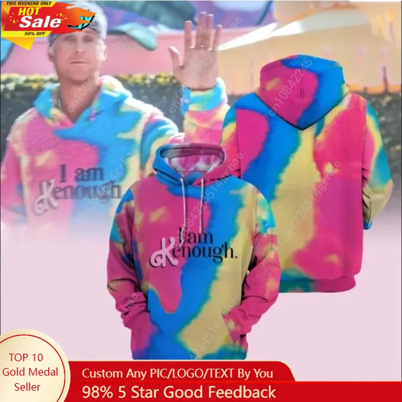 

I Am Kenough Unisex Hooded Sweatshirt Casual Clothing Hoodie Long Sleeve Women Men Movie Sweatshirt Fashion