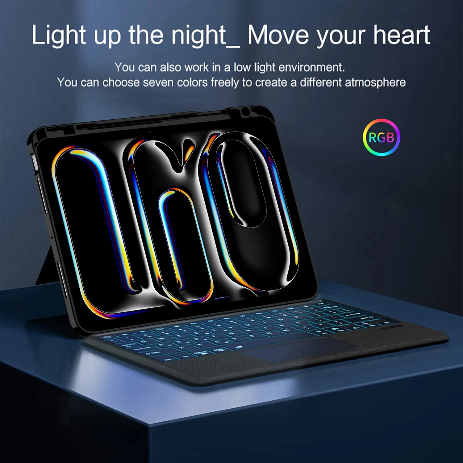 لوحة مفاتيح سحرية بإضاءة خلفية لهاتف هواوي MatePad Pro 13.2 بوصة 2023 PCE-W30 غطاء لوحة مفاتيح قابل للفصل