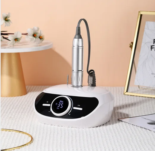 Bürstenlose hochwertige elektrische Nagelbohrmaschine, 35.000 U/min, professioneller Kupferstift, Pro-E-Datei, stark, für Maniküre, individuelles Logo