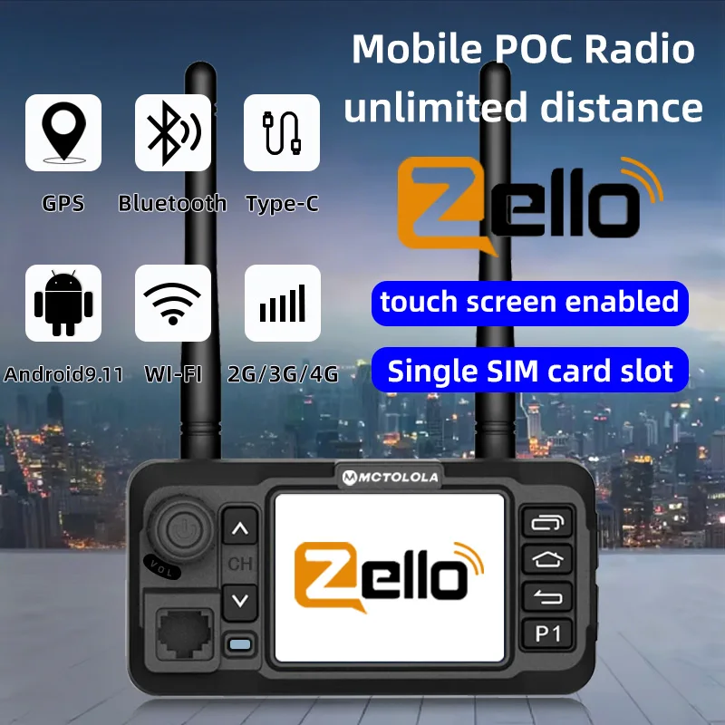 Motolola mini android 4g tela de toque inteligente carro walkie talkie global ptt 5000km 4g lte portátil rádio do carro móvel wifi