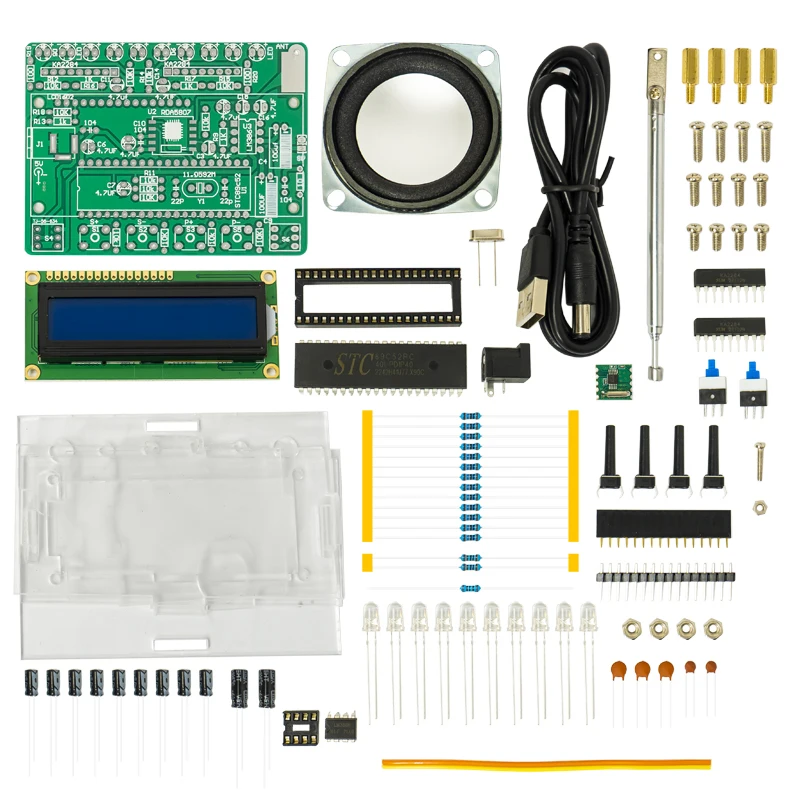 RDA5807 FM Radio Digital DIY Electronics Kit 87-108MHZ LCD Display Wireless Receiver Self Assembly and Soldering Spare Parts