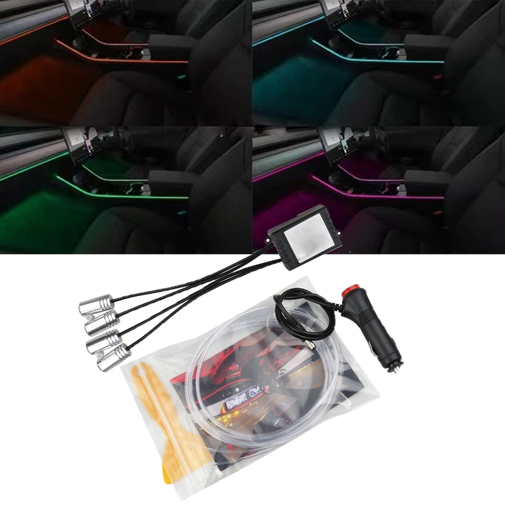 Car Center Console Dashboard Neon Light Tubes RGB LED Strip Lights with App Controller For Tesla Model 3 Model Y 2019-2023