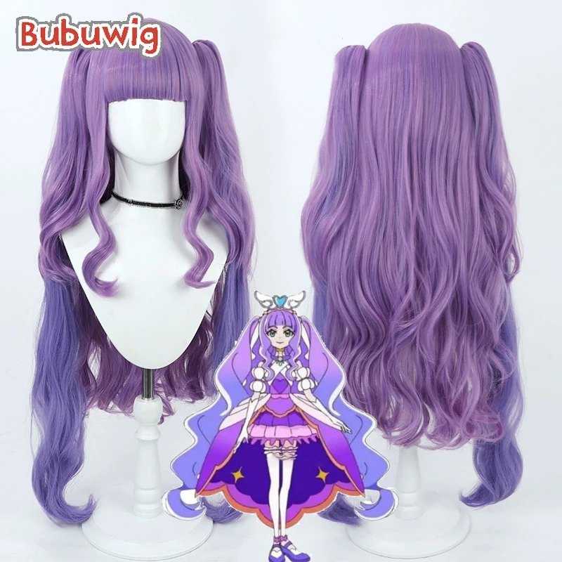 

Bubuwig Synthetic Hair Cure Majesty Ellee-chan Cosplay Wigs Futari wa Pretty Cure 95cm Mixed Purple Ponytail Wig Heat Resistant