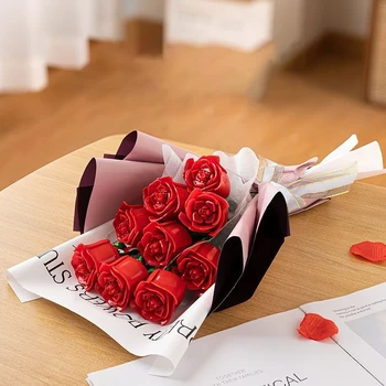 KNEW BUILT 3D Rose Building Blocks Toys-Everlasting Love,Perfect Valentine's Gift ,DIY…