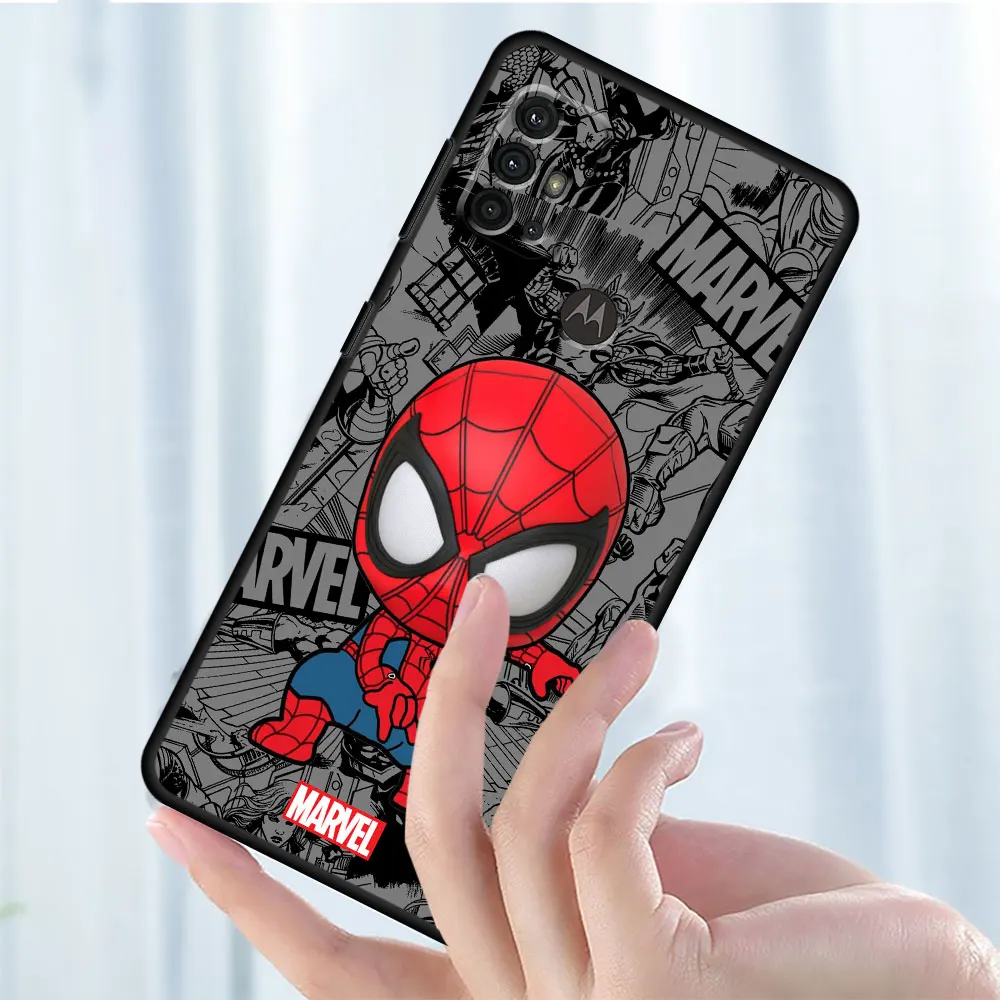 Cartoon Marvel Groot Spiderman Custodia per Motorola Moto G22 G30 G71 G32 G52 G72 G51 G53 G73 G50 G200 5G G31 G60 G60s Copertura