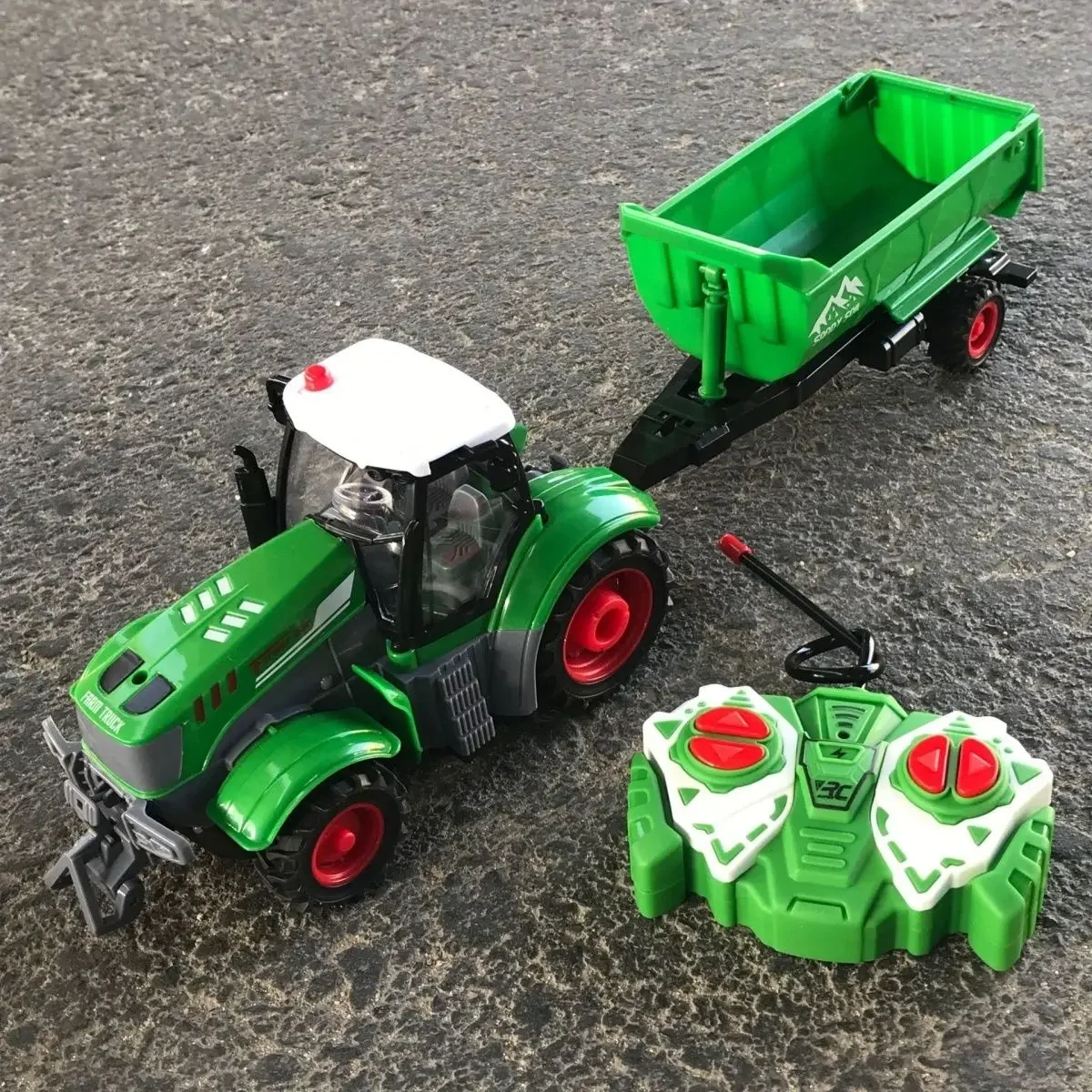 RC Bauernhof Traktor 1:24 Fernbedienung Lader Anhänger Bauer Lkw Elektrische Transport Auto Modell Spielzeug Kind Junge Geburtstag Geschenk