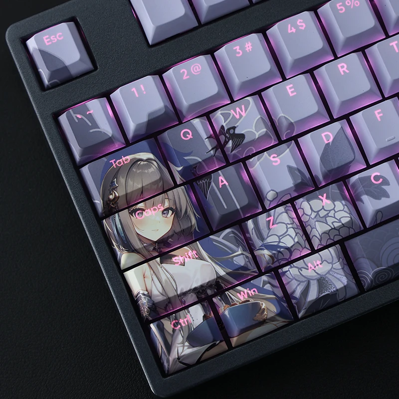 

108 Keys/Set Anime Custom Cute Sexy Girl PBT Backlit Keycap for Mechanical Keyboard Mx Cherry DIY