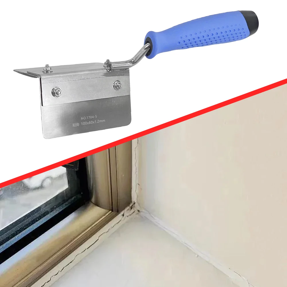 Stainless Steel Drywall Corner Trowel with Soft Grip Handle Drywall Trowel Corner Drywall Tool for Smoothing and Shaping Corners