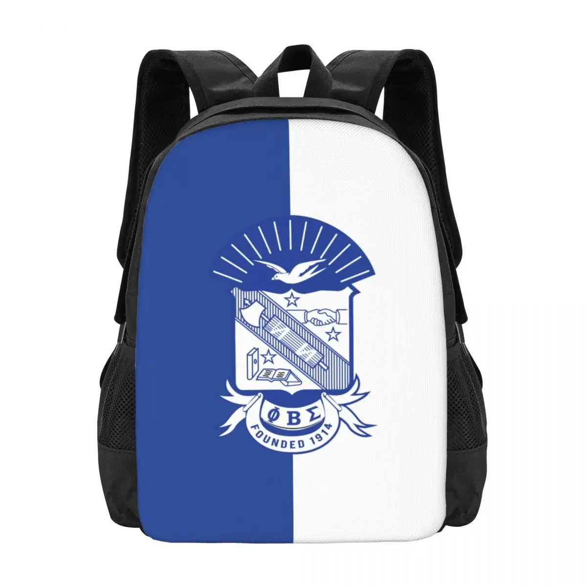 Phi Beta Sigma PBS Fraternity Travel Laptop Backpack, Business College School Computer Bag Gift for Men & Women