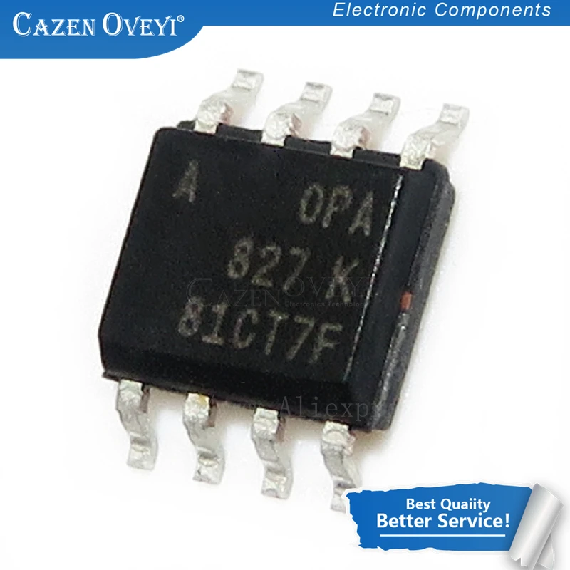 10pcs/lot pcs/lot OPA827AIDR OPA827AID OPA827 SOP-8 OPAMP JFET 22MHZ In Stock