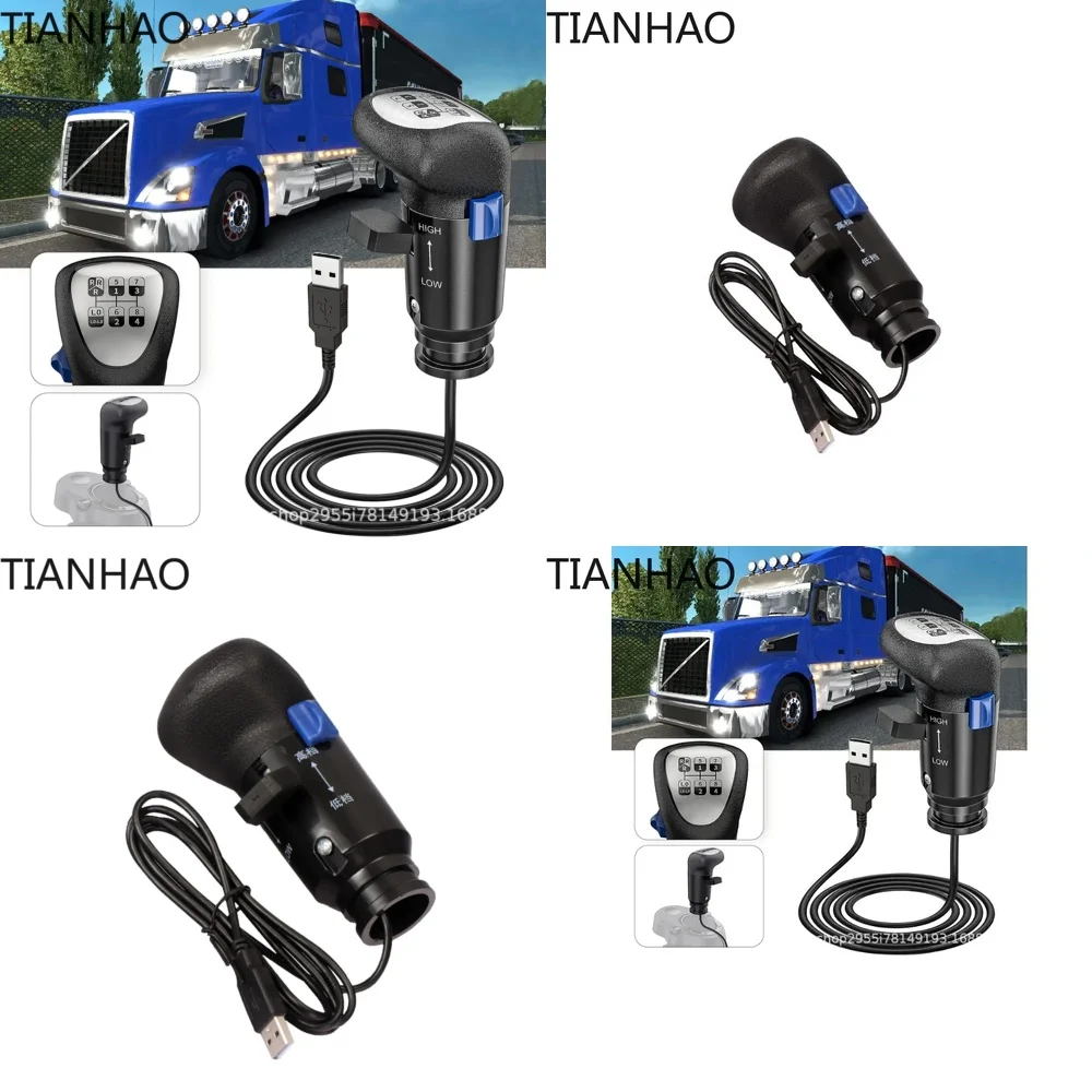 for USB Truck Simulator with Shift Knob for ATS ETS2 Logitech G29 G27 G25 gaming steering wheel adapter plug and play