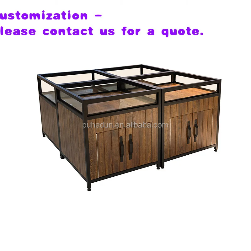 custom.Steel-Wood Snack Shelf Racks Supermarket Bulk Food Sweet Display Rack Candy Stores High Visibility Shelf