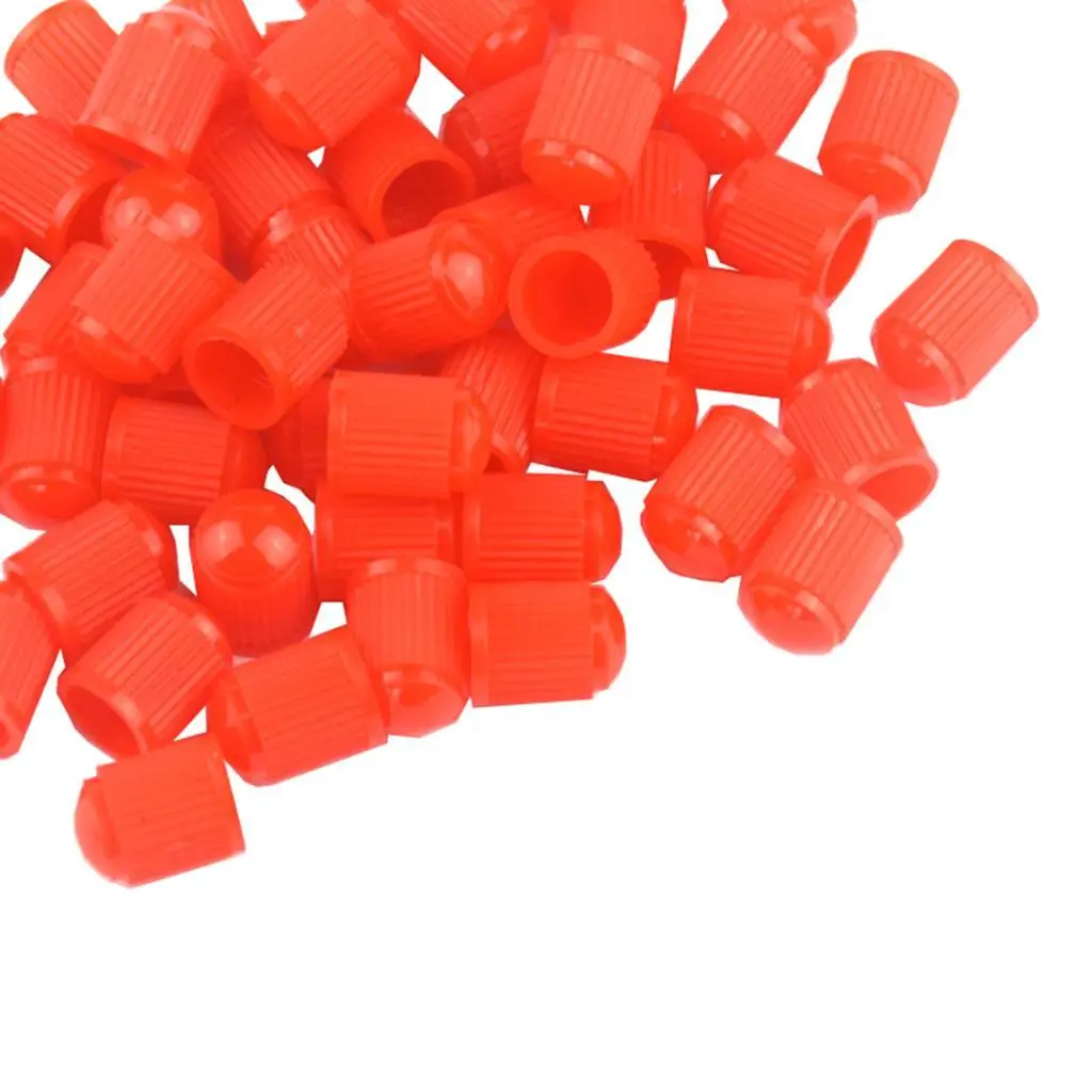 100x Plastic Car Bike Motorcycle Truck wheel Tire Valve Stem Caps HOT Yellow