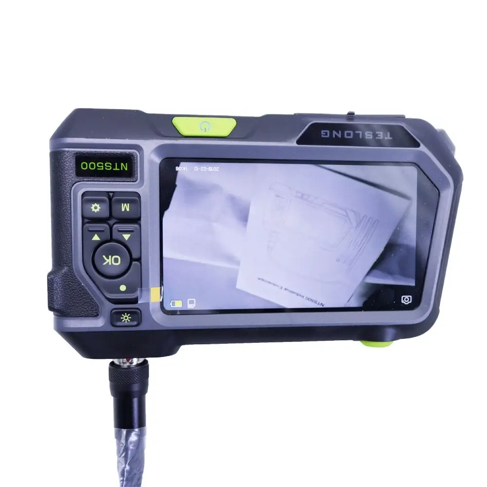 Cámara de inspección Industrial NTS500, endoscopio portátil, Monitor LCD de 5 pulgadas, cabezal de cámara de 7,6mm, 1280x720 píxeles (QVGA), Cable de 5m